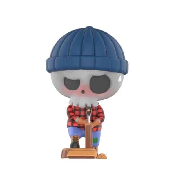 Figurine Labubu Chopping Wood The Monsters Camping Series