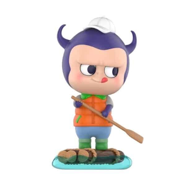 Figurine Labubu Wooden Raft The Monsters Camping Series