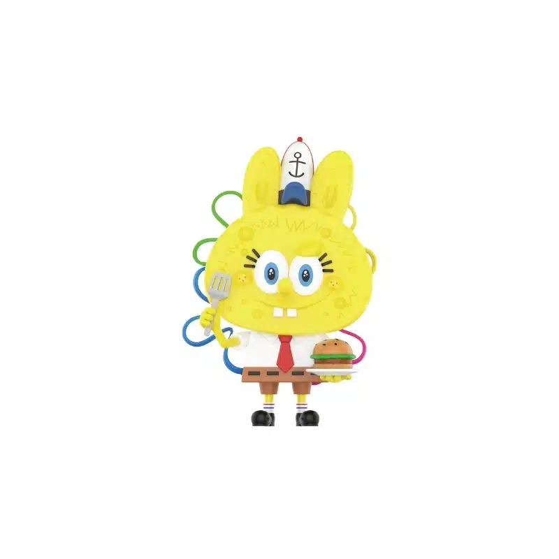 Figurine Labubu Champion Chef – The Monsters Bob l'Éponge Series