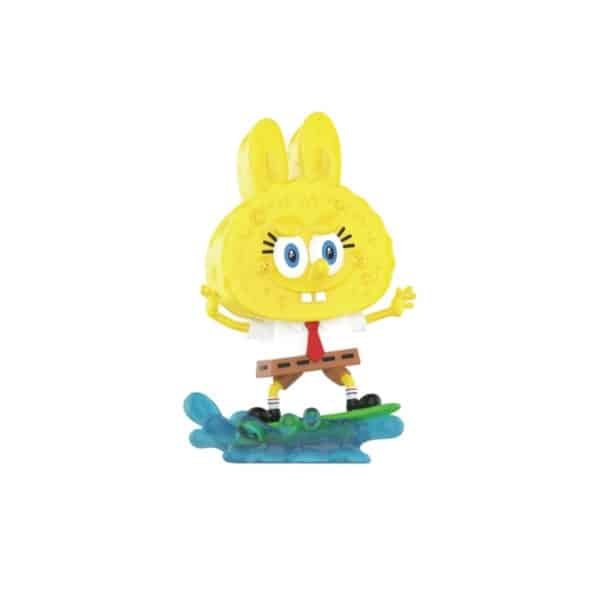Figurine Labubu Surfing – The Monsters Bob l'Éponge Series