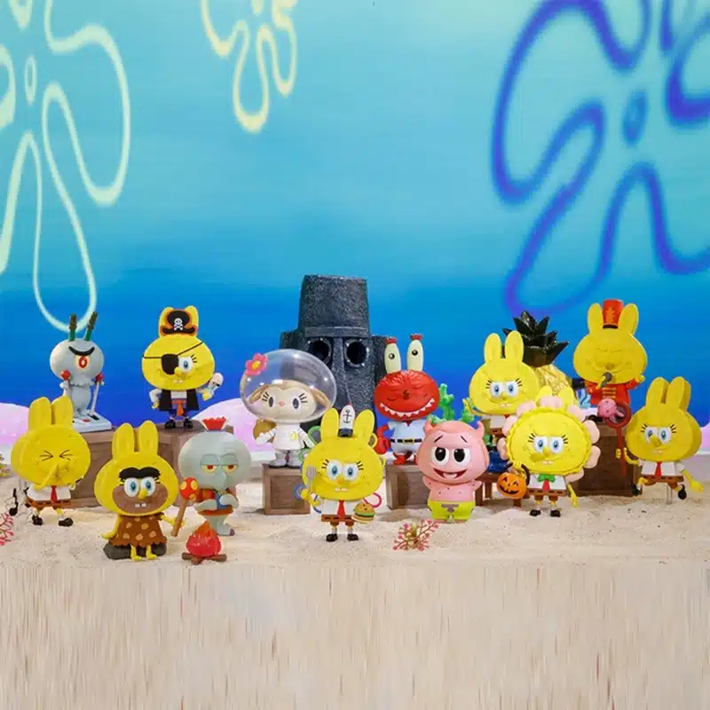 Figurine Labubu – The Monsters Bob l'Éponge Series