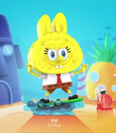 Labubu Surfing – The Monsters Bob l'Éponge Series
